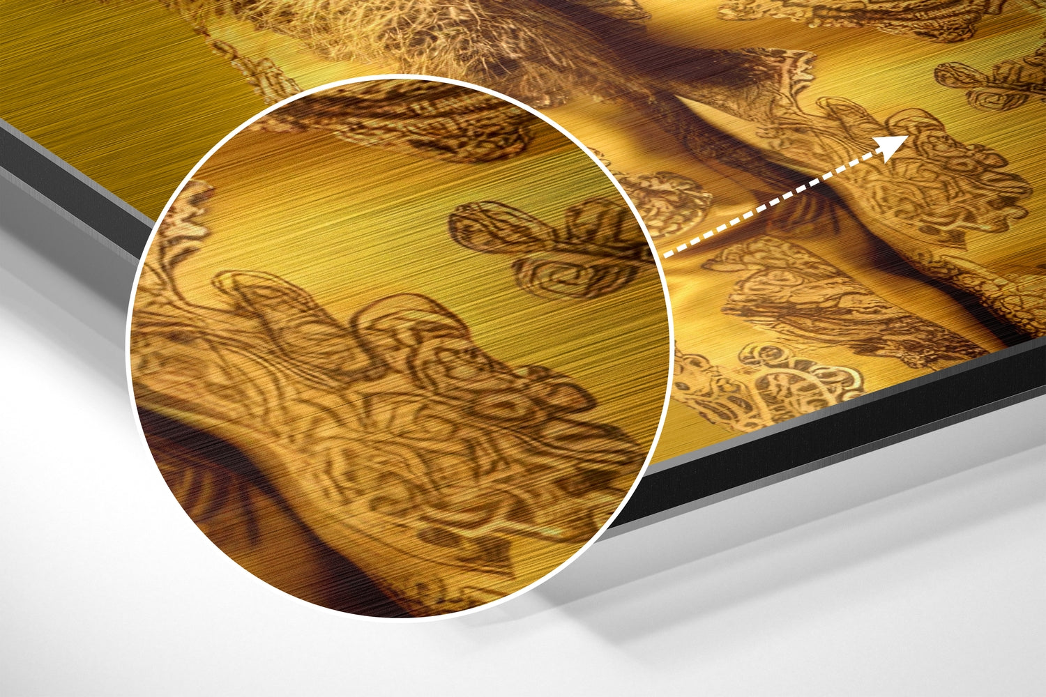 Lion Prince Brushed Aluminum Dibond Wall Art.