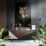 Mr. Tiger Brushed Aluminum Dibond Wall Art.