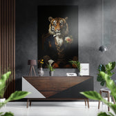 Mr. Tiger Brushed Aluminum Dibond Wall Art.