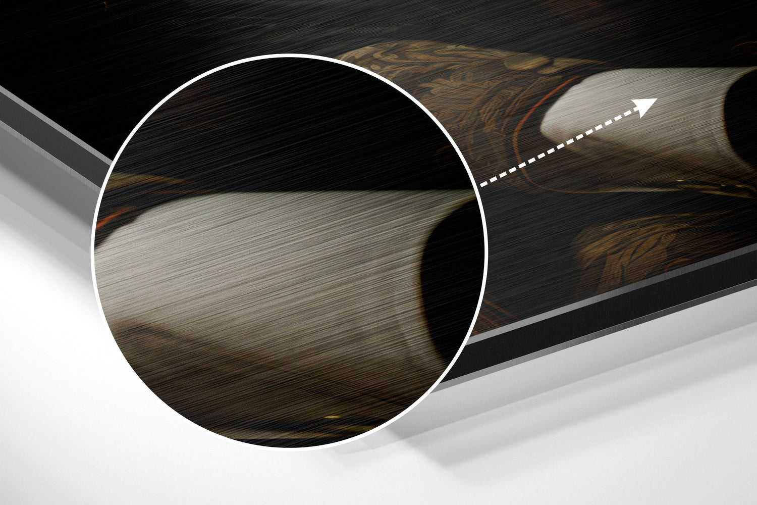 Mr. Tiger Brushed Aluminum Dibond Wall Art.