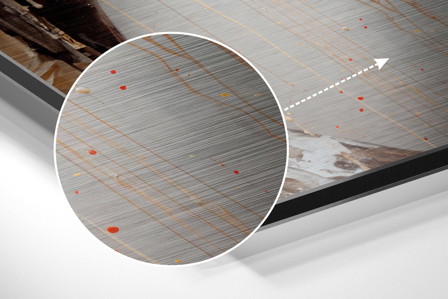 Facedown Brushed Aluminum Dibond Wall Art.