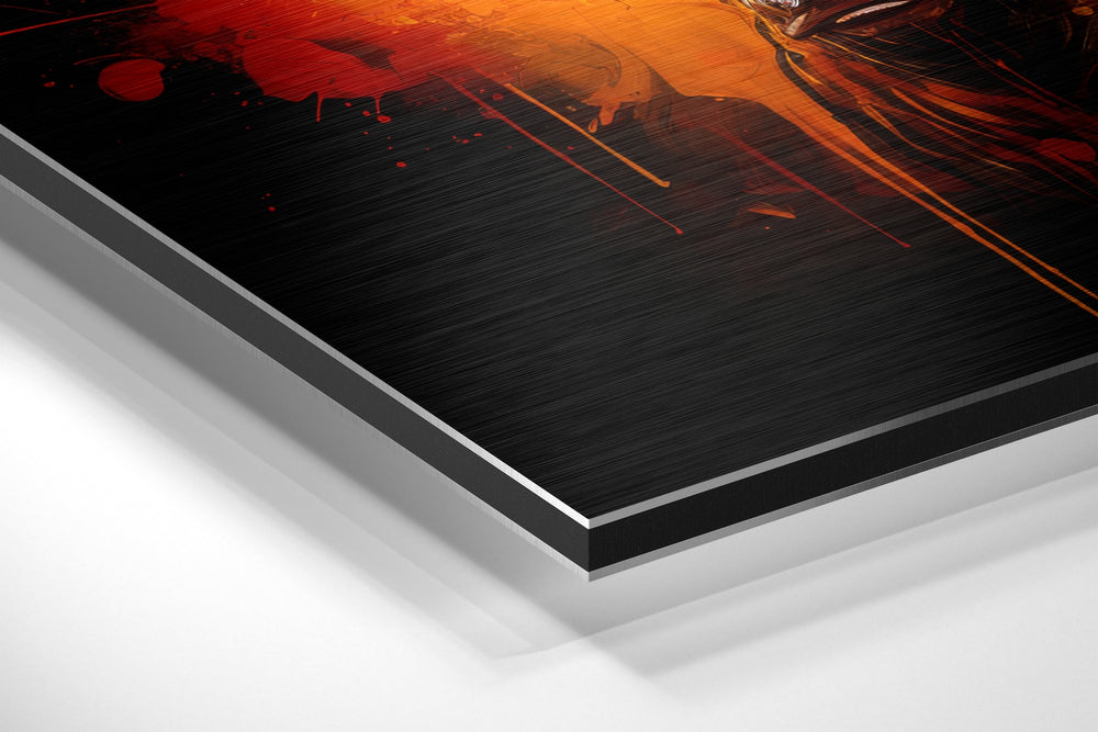 Bull Brushed Aluminum Dibond Wall Art.