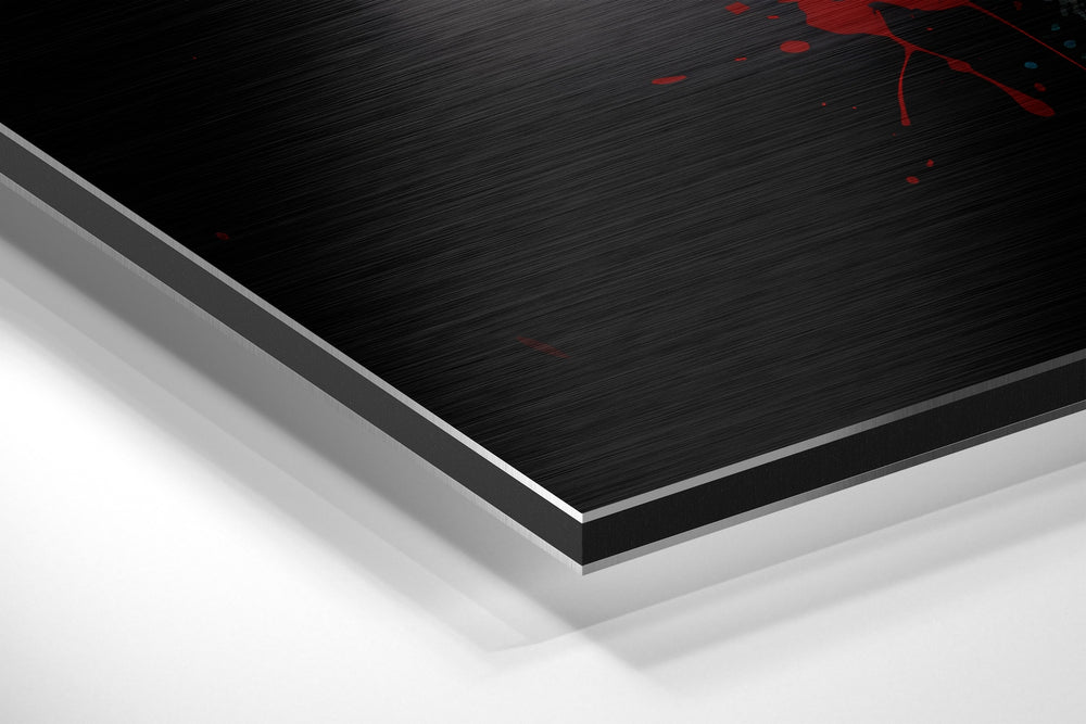 Bull Brushed Aluminum Dibond Wall Art.