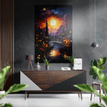Moon Light Brushed Aluminum Dibond Wall Art.