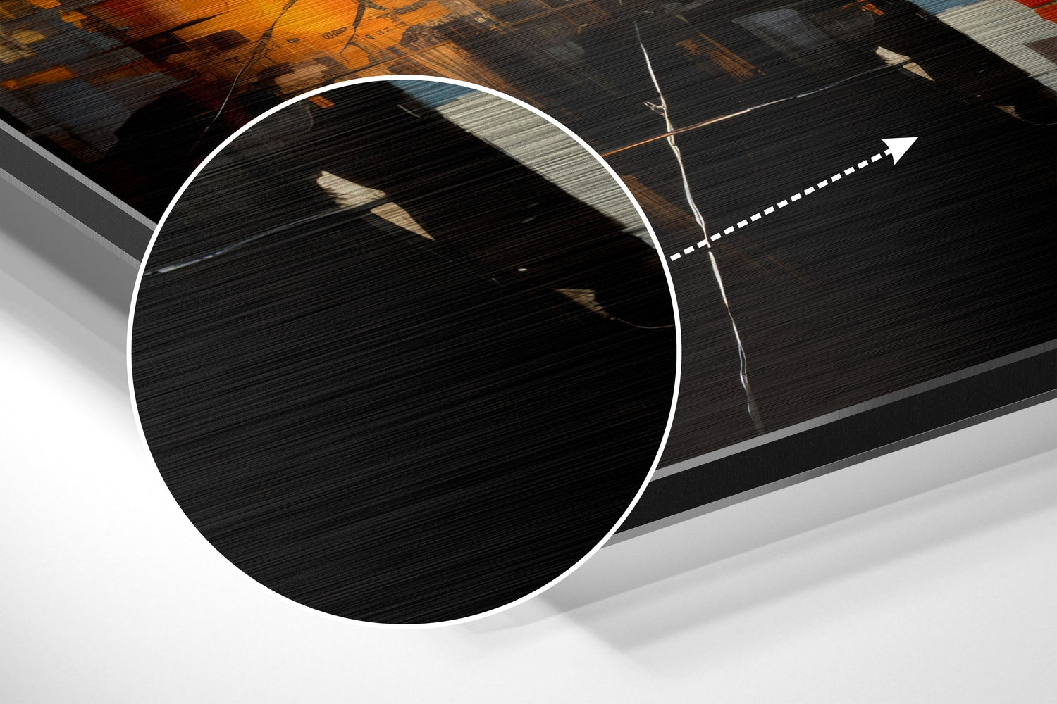 City at Night Brushed Aluminum Dibond Wall Art.