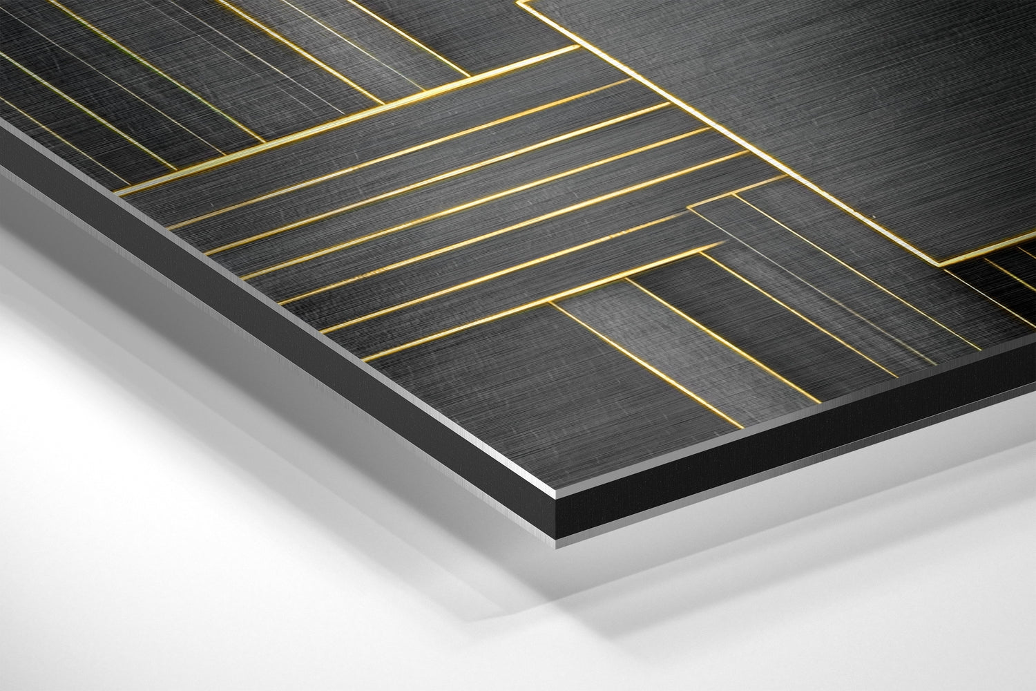 Rectangulars Brushed Aluminum Dibond Wall Art.