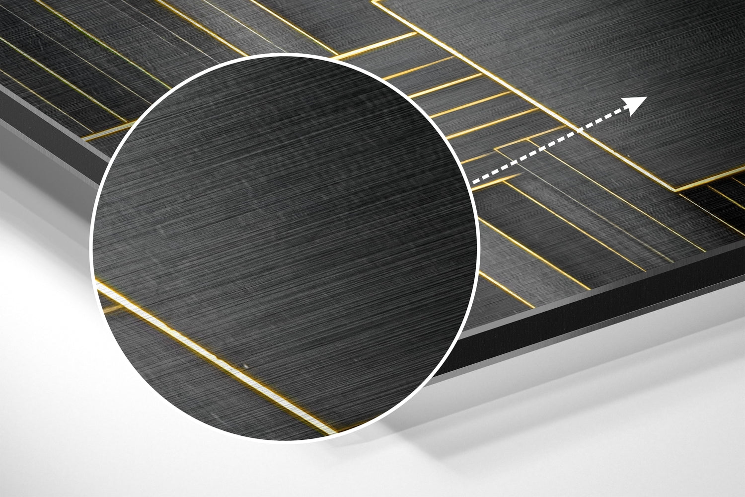 Rectangulars Brushed Aluminum Dibond Wall Art.