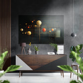Spheres Brushed Aluminum Dibond Wall Art.