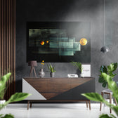 Space of Shapes Brushed Aluminum Dibond Wall Art.