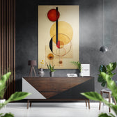Circles Brushed Aluminum Dibond Wall Art.