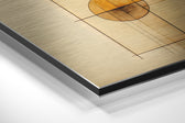 Circles Brushed Aluminum Dibond Wall Art.