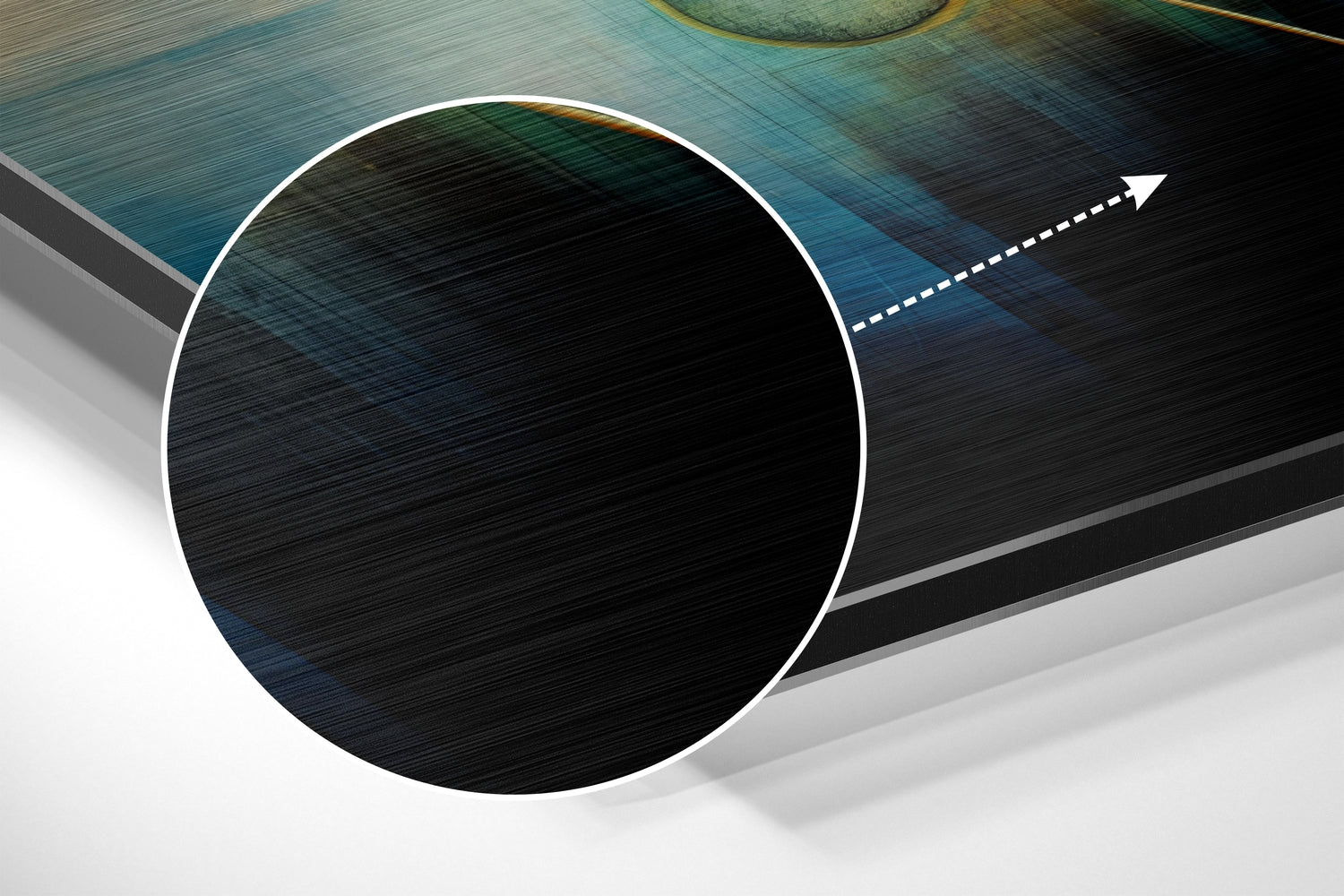 Triangles Brushed Aluminum Dibond Wall Art.