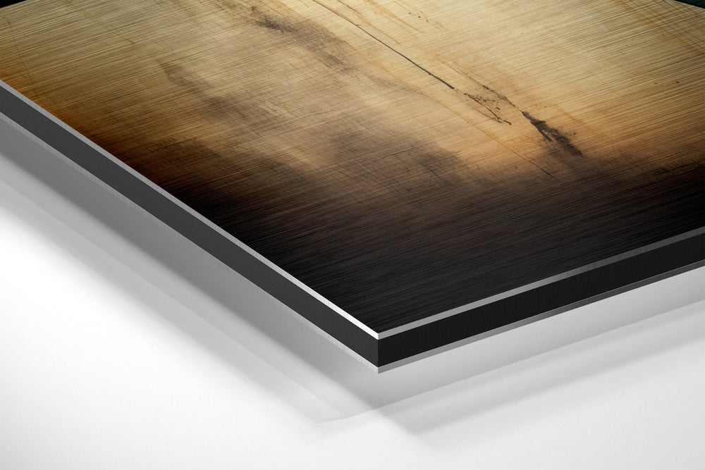 Triangles Brushed Aluminum Dibond Wall Art.