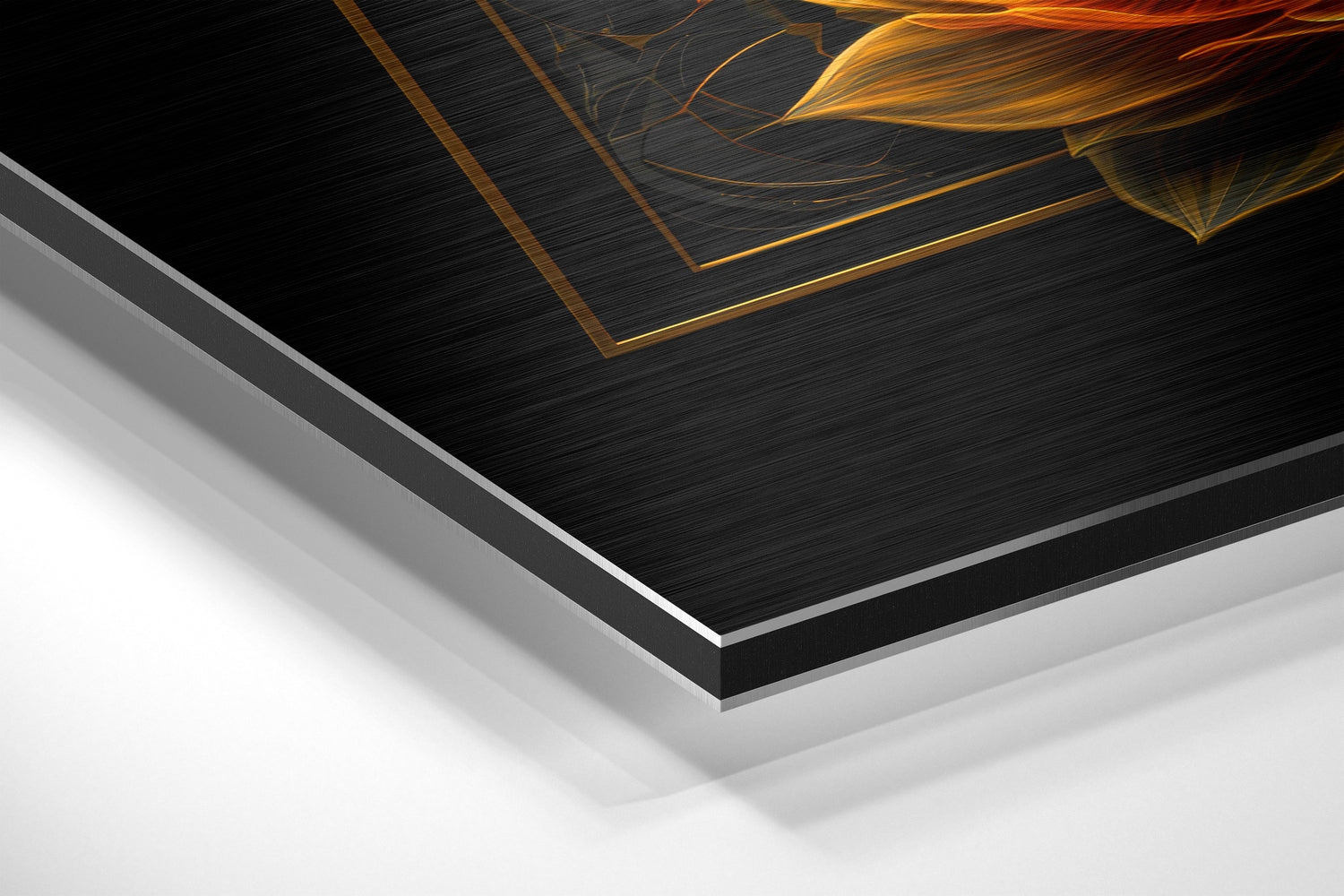 Lotus Brushed Aluminum Dibond Wall Art.