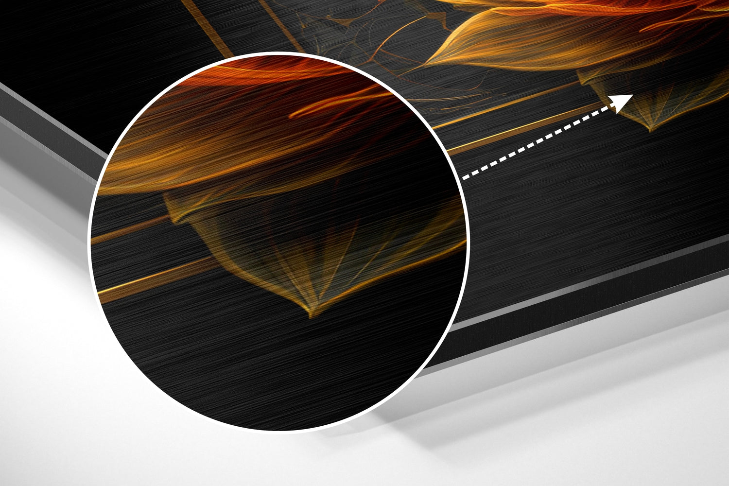 Lotus Brushed Aluminum Dibond Wall Art.