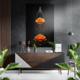 Lotus Brushed Aluminum Dibond Wall Art.