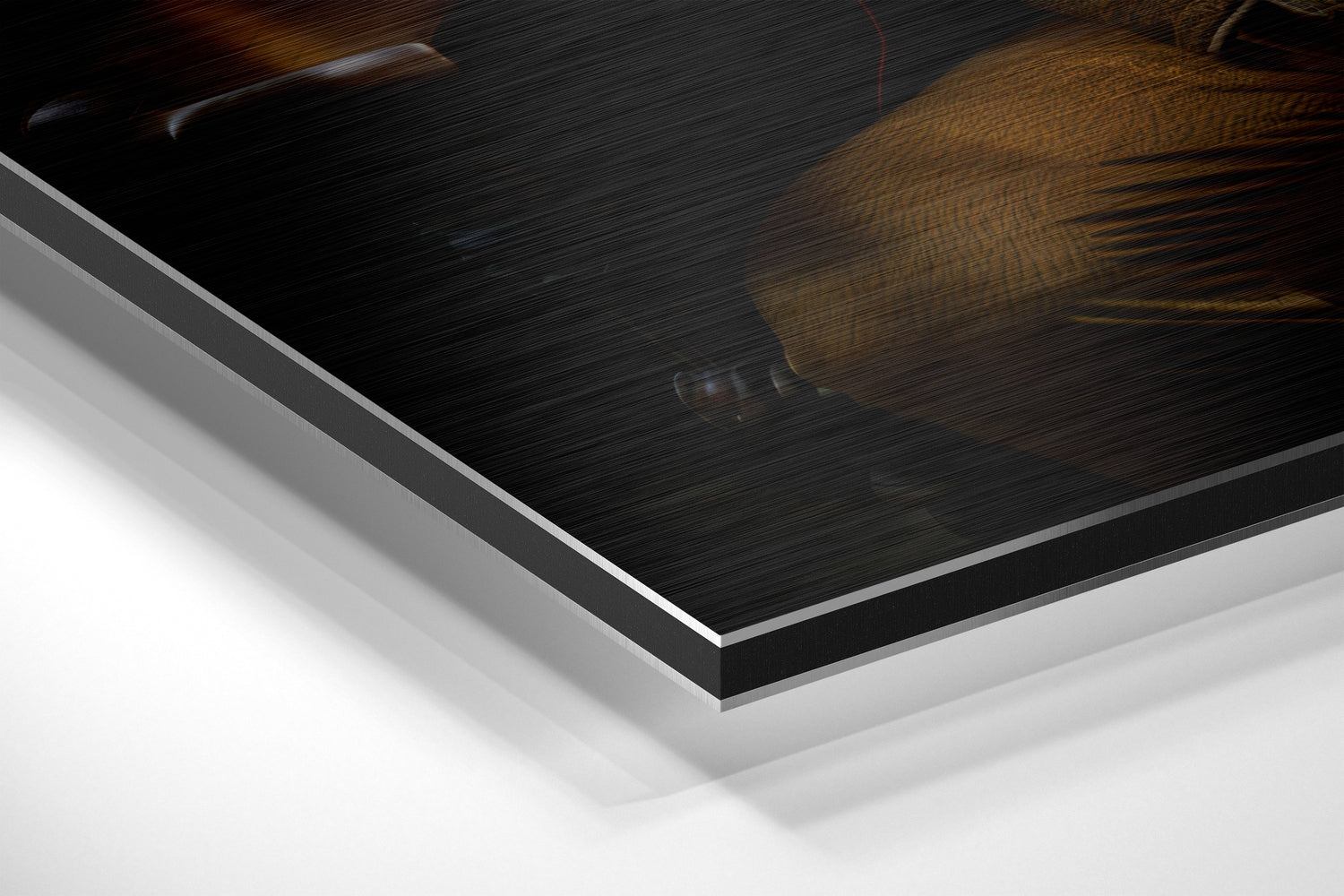 Lion as a Gentleman Brushed Aluminum Dibond Wall Art.