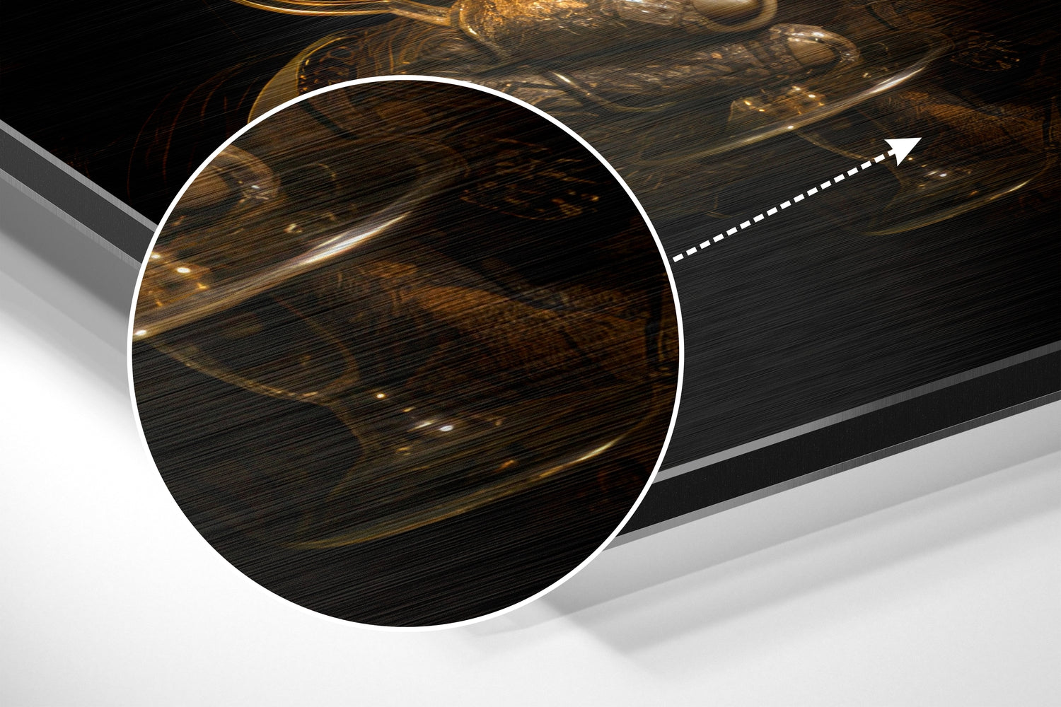 Tiger as a Gentleman Brushed Aluminum Dibond Wall Art.