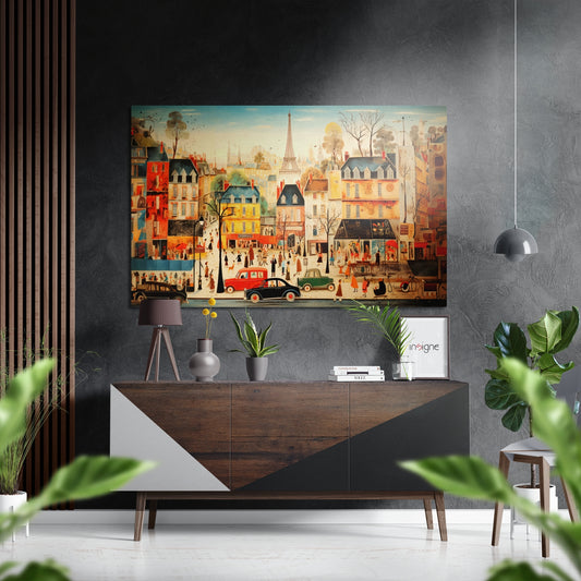 Paris Brushed Aluminum Dibond Wall Art.