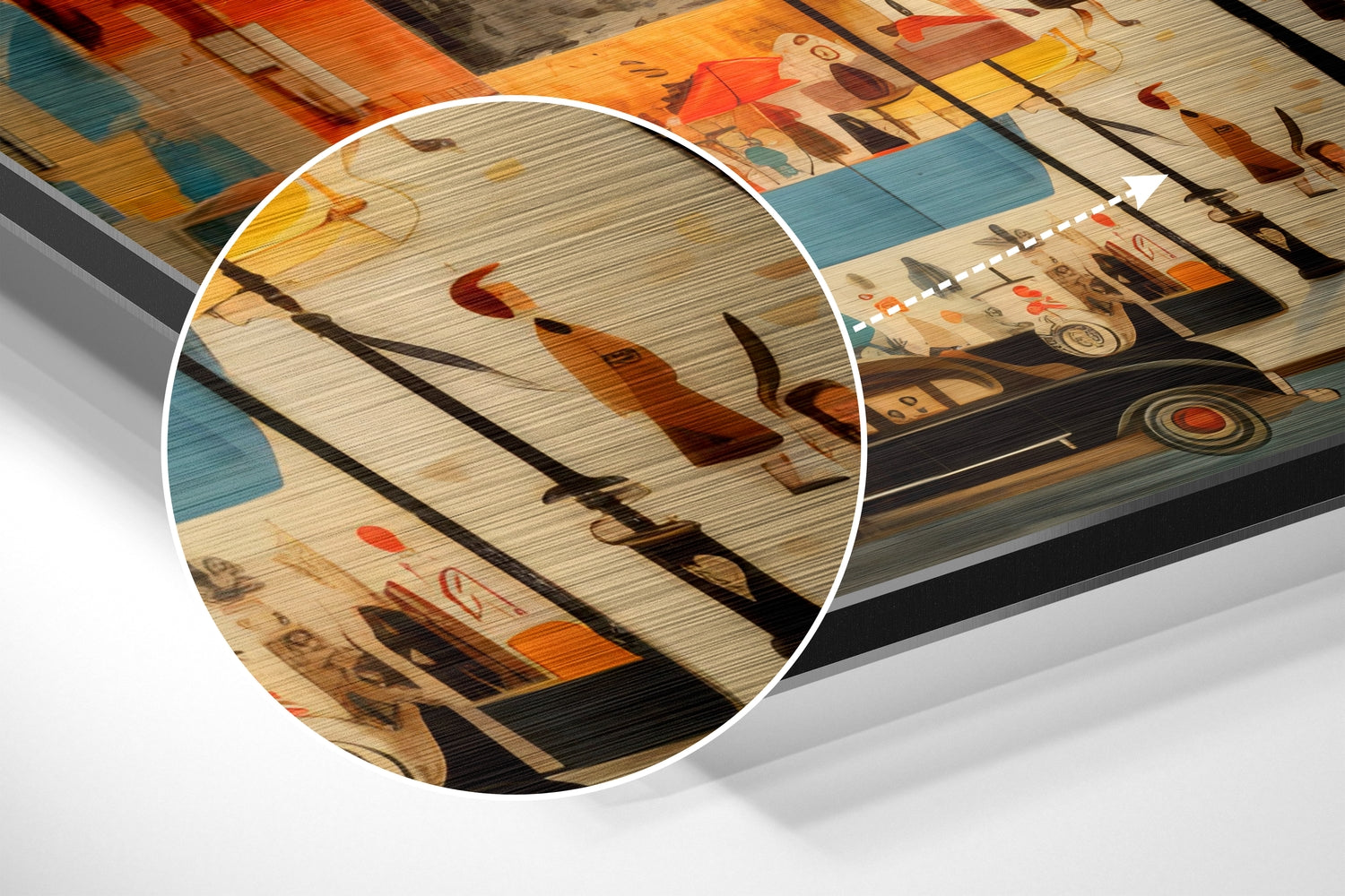 Paris Brushed Aluminum Dibond Wall Art.