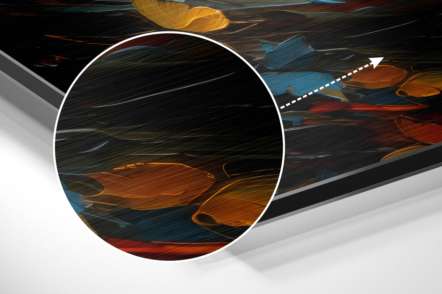 Woman Brushed Aluminum Dibond Wall Art.