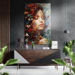 Woman Brushed Aluminum Dibond Wall Art.