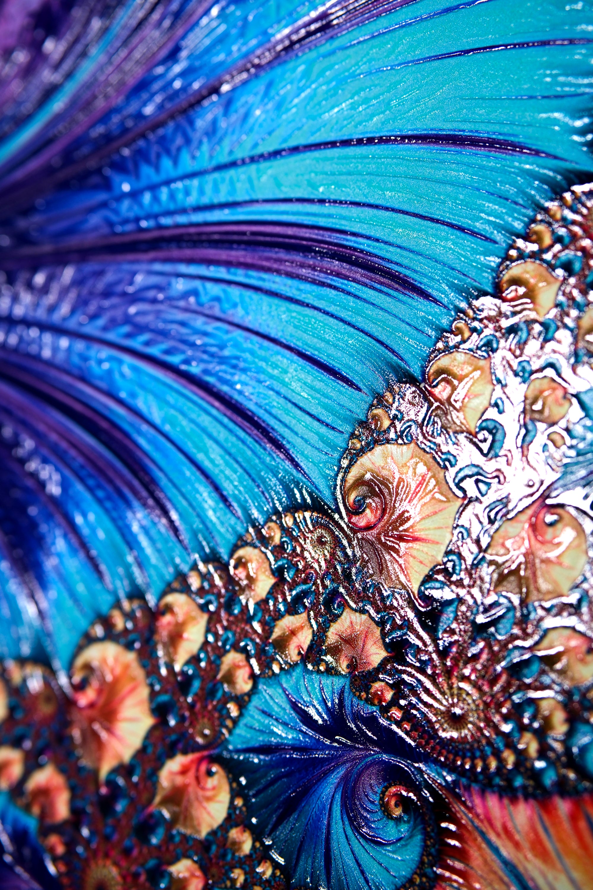 Aurora Spiral Luxe — Haptic 3D Embossed + High-Gloss Lacquer Print