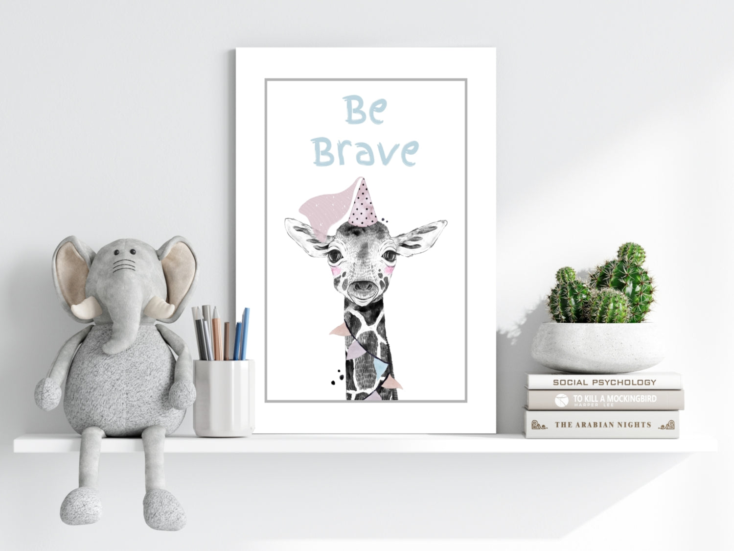 Be Brave Aluminum Print.