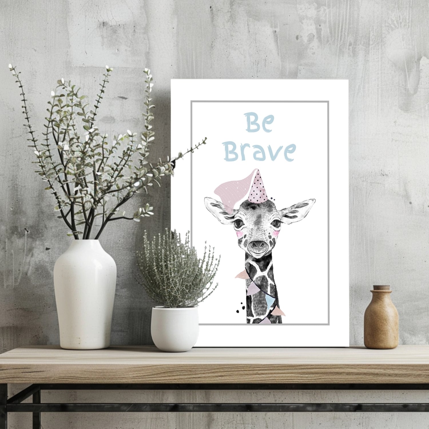 Be Brave Aluminum Print.
