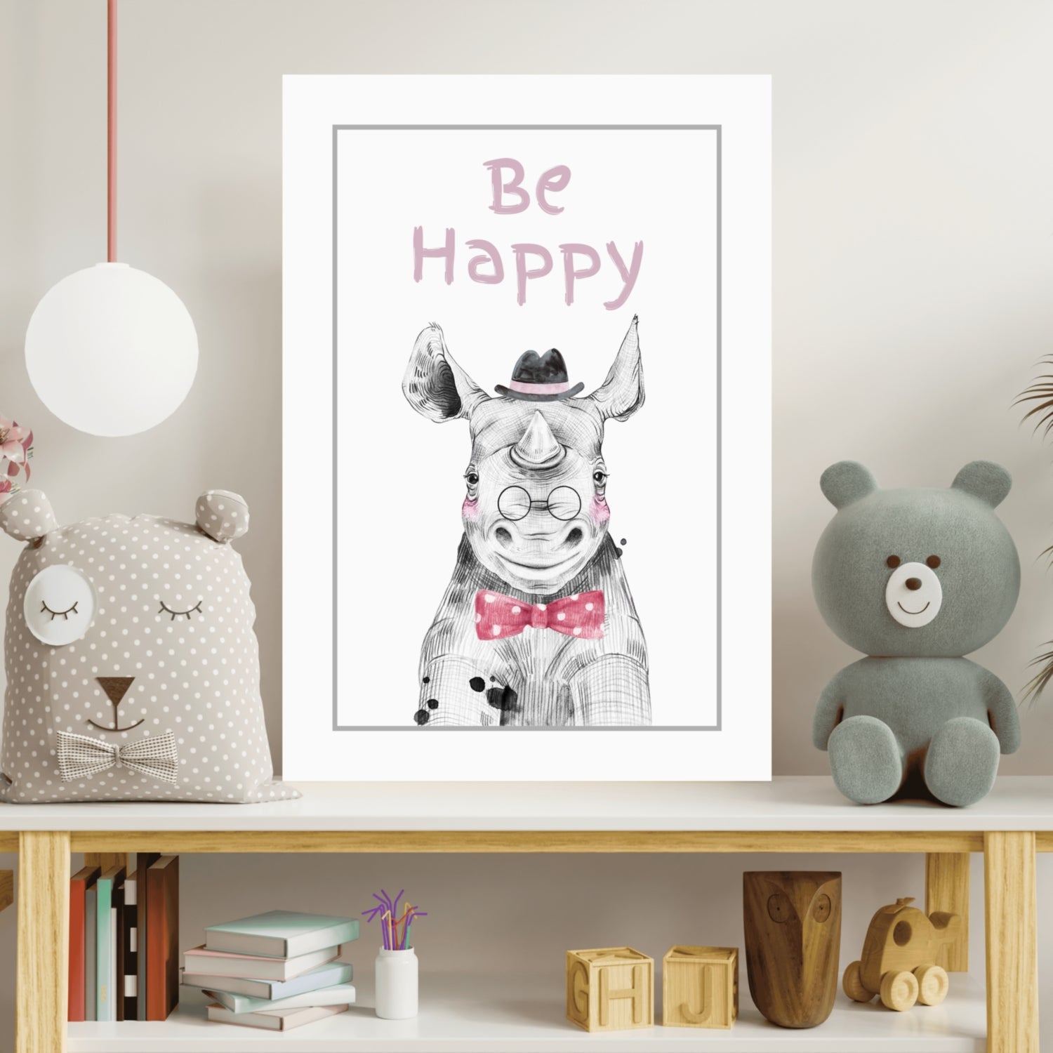 Be Happy Aluminum Print.