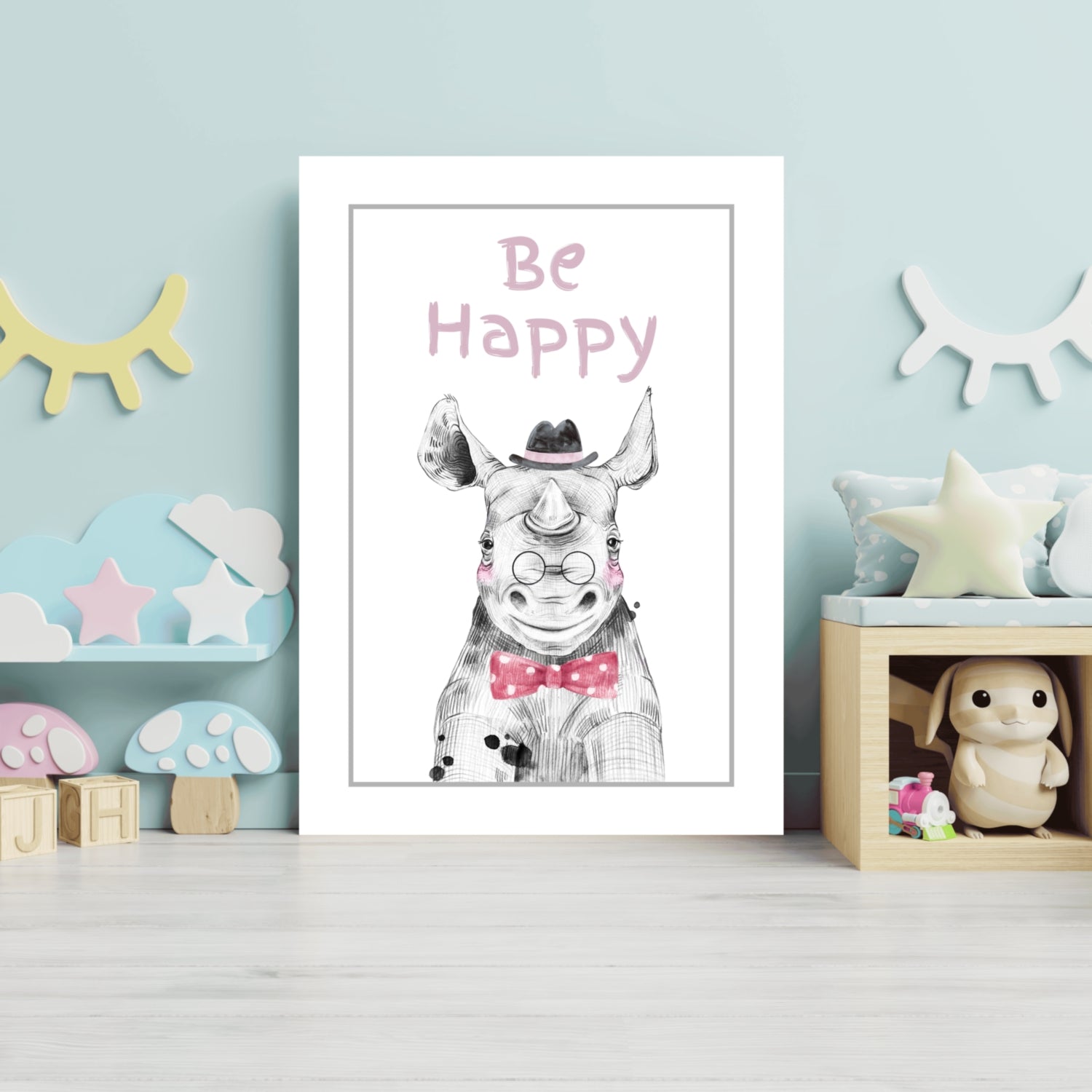 Be Happy Aluminum Print.