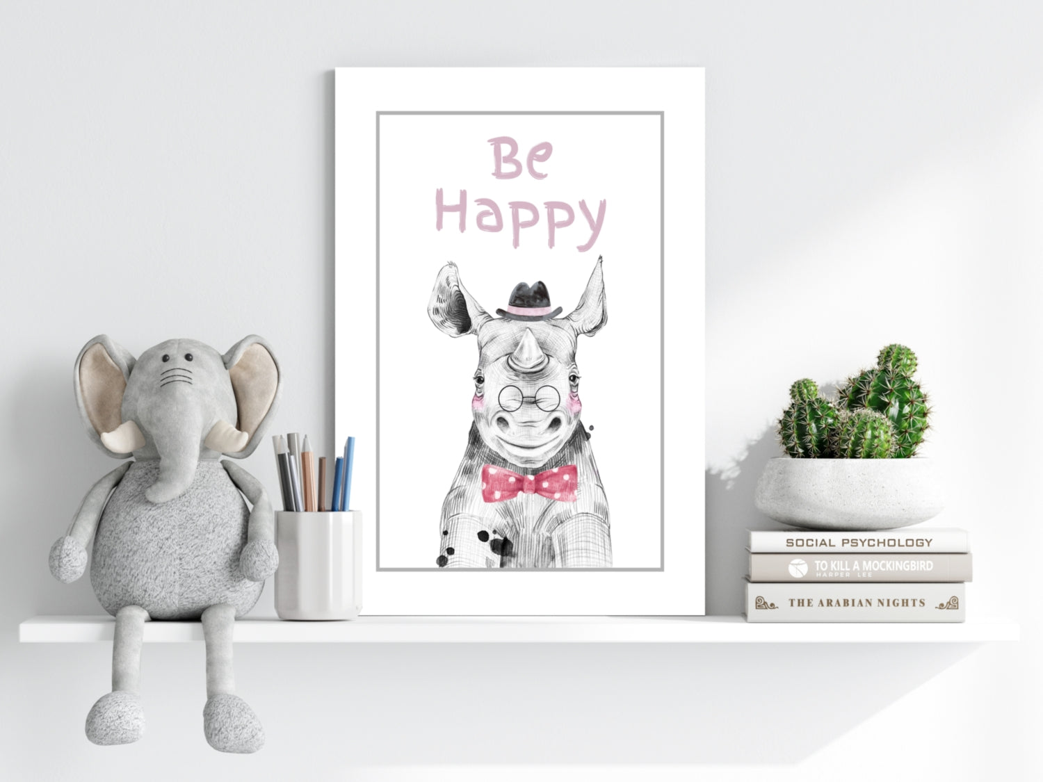 Be Happy Aluminum Print.