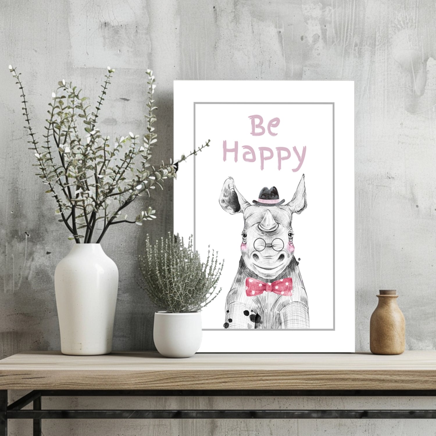 Be Happy Aluminum Print.