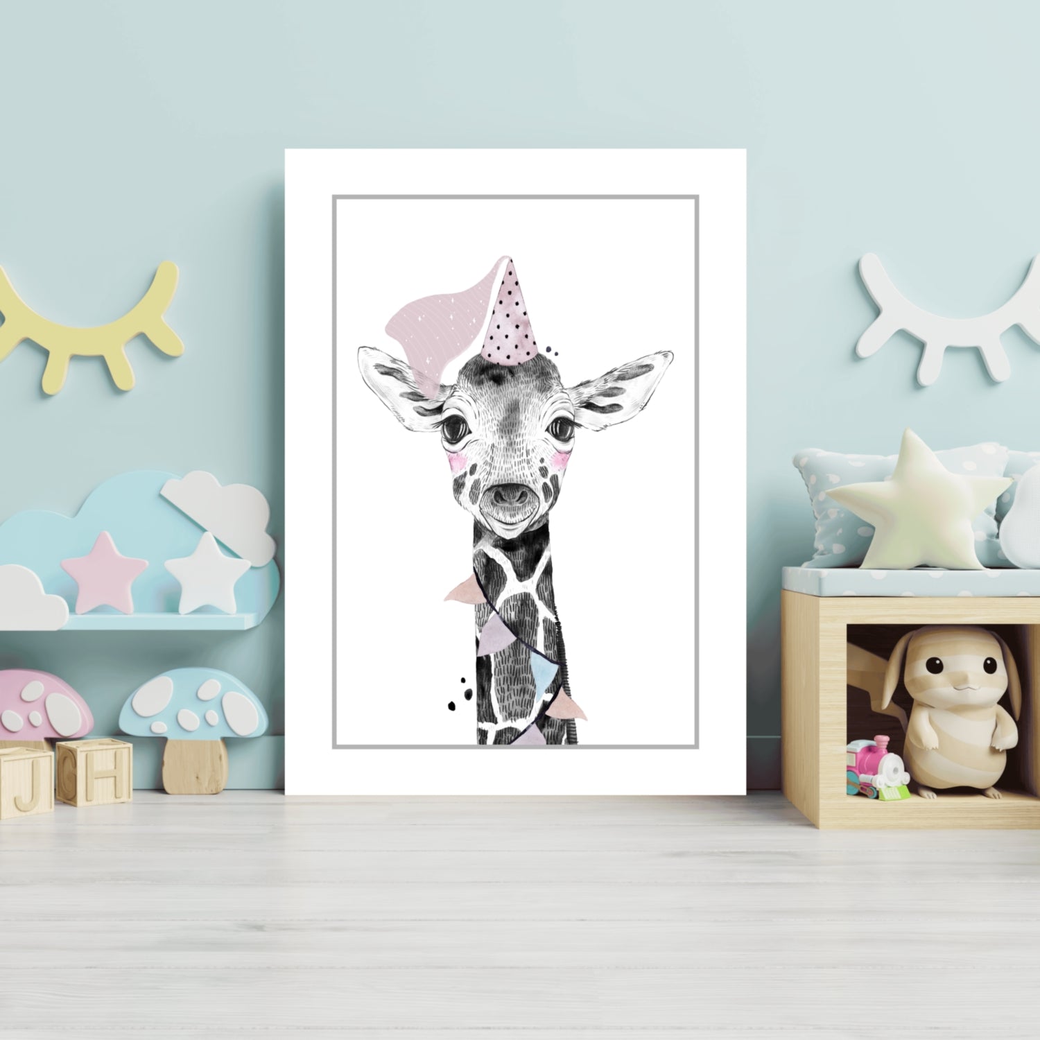 Giraffe Aluminum Print.
