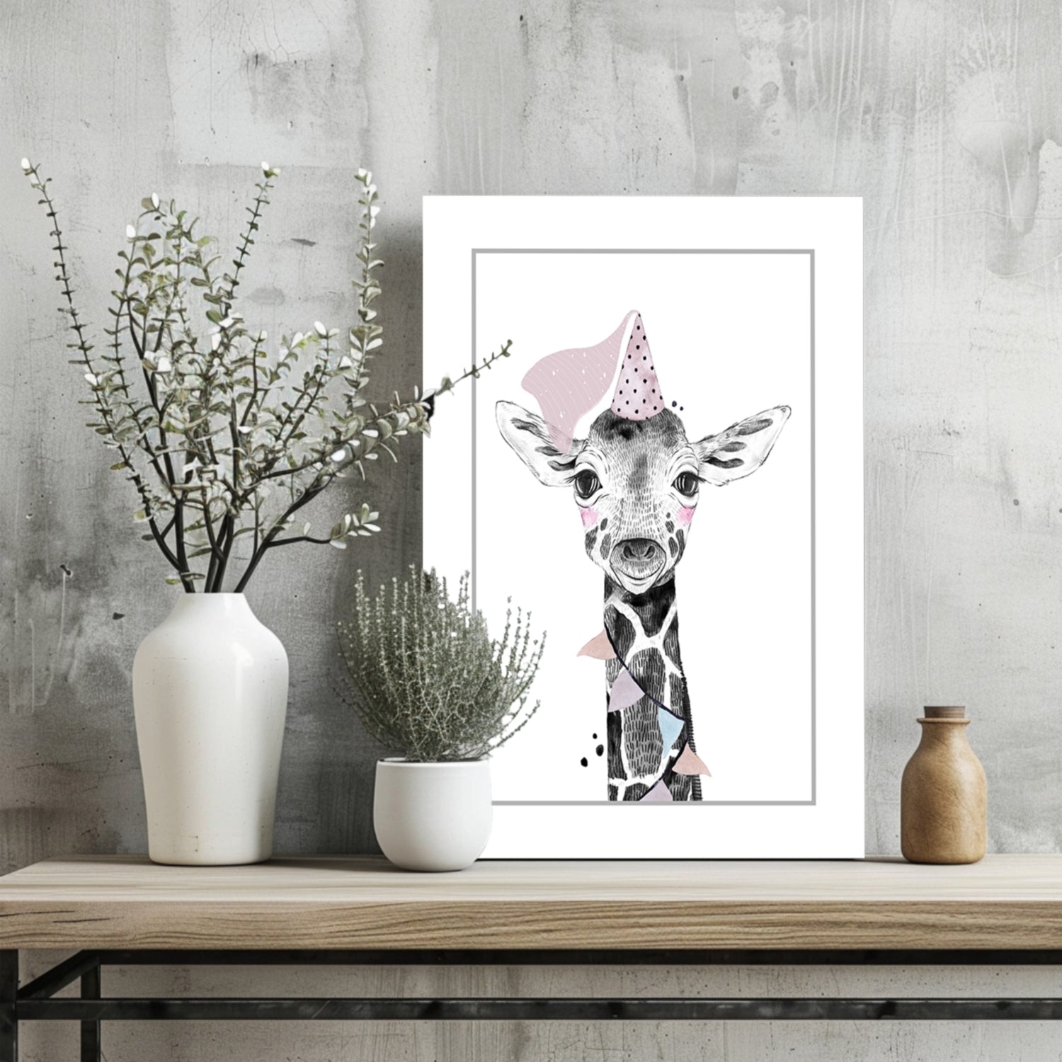 Giraffe Aluminum Print.