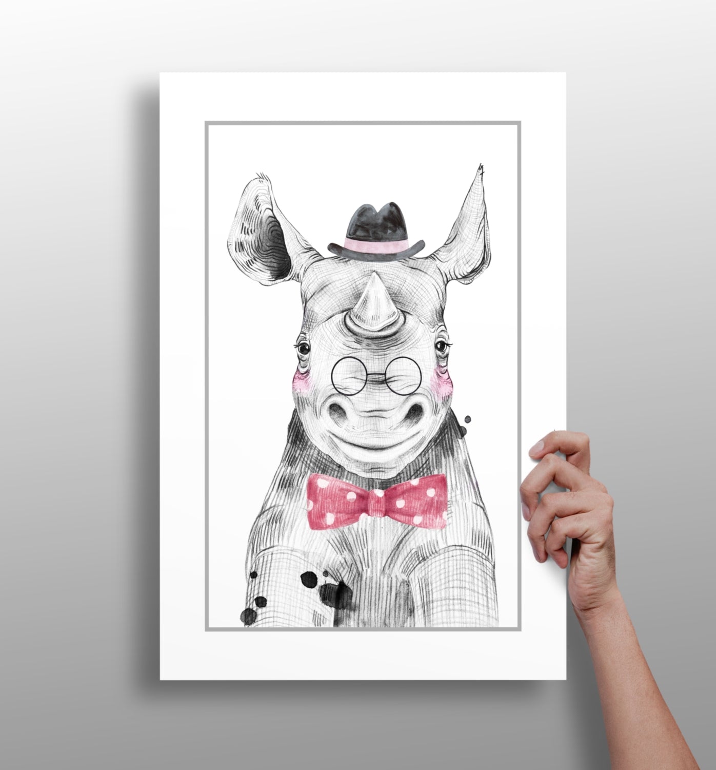 Mr Hippo Aluminum Print.