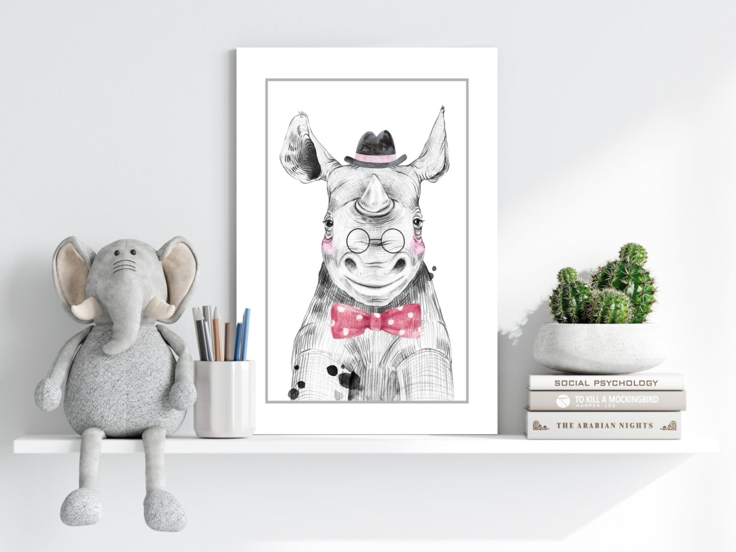 Mr Hippo Aluminum Print.