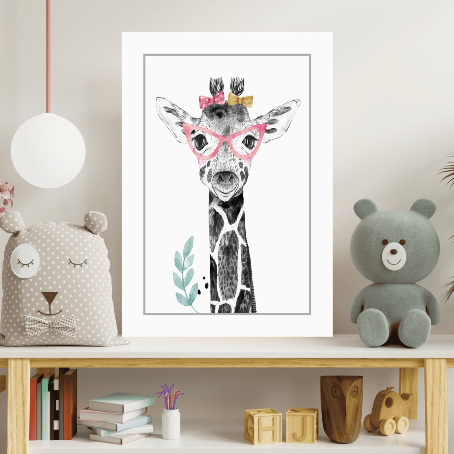 Giraffe Aluminum Print.