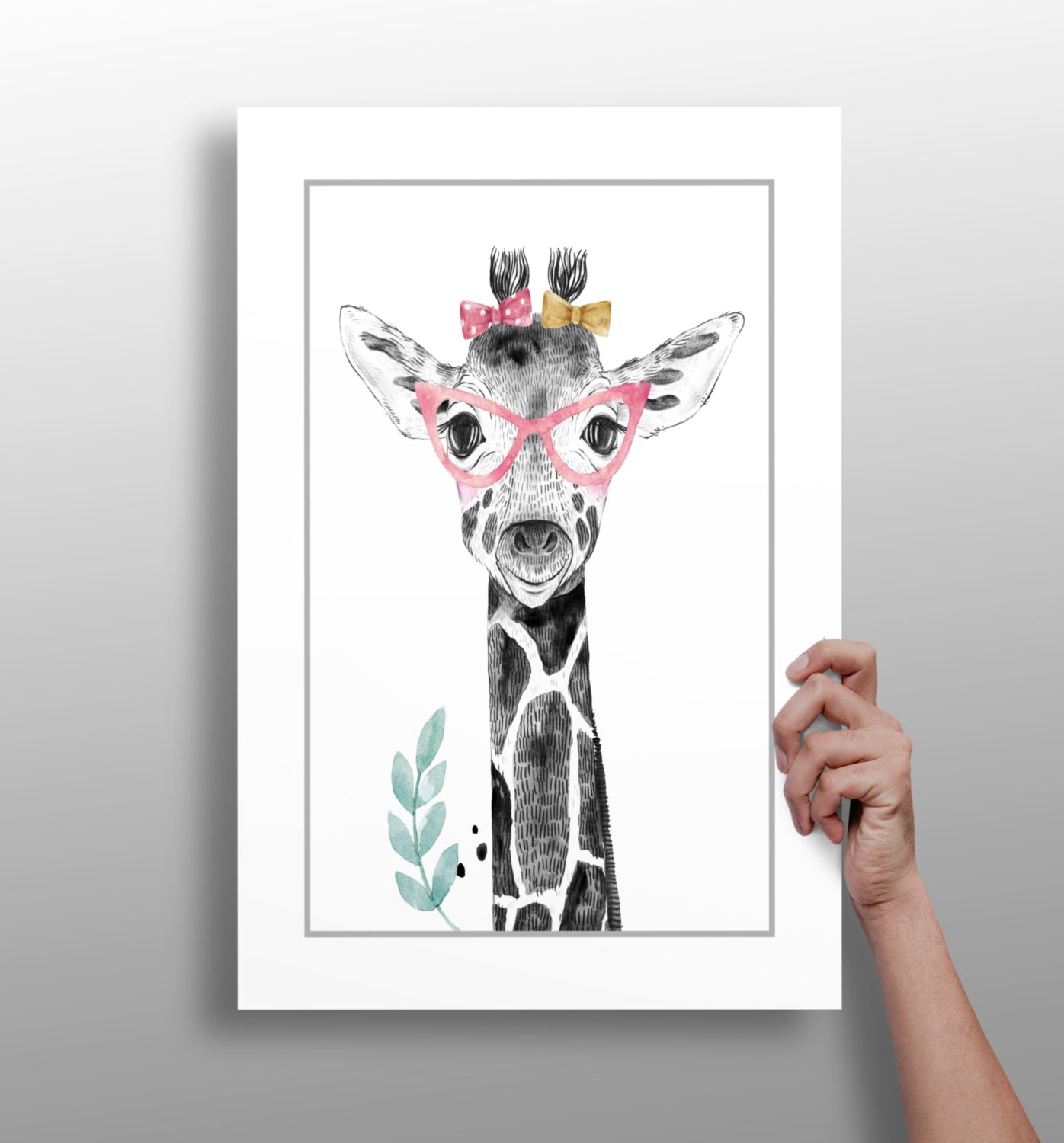 Giraffe Aluminum Print.