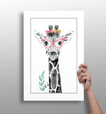Giraffe Aluminum Print.