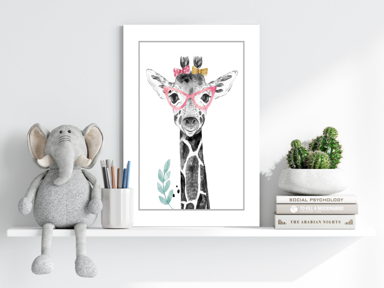 Giraffe Aluminum Print.