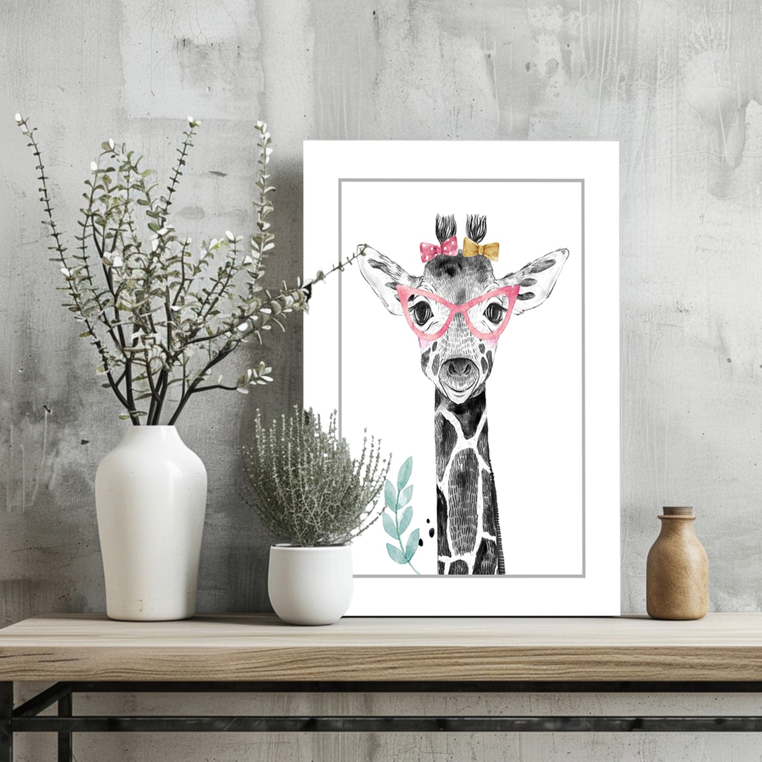 Giraffe Aluminum Print.