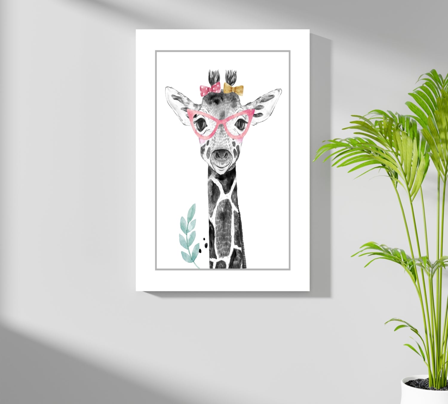 Giraffe Aluminum Print.