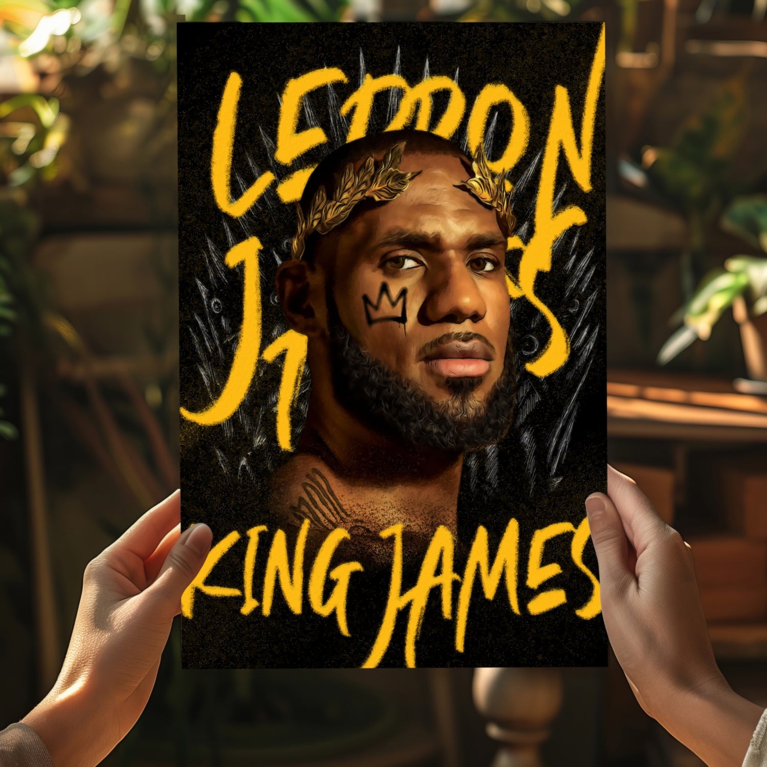King Lebron Aluminum Print.