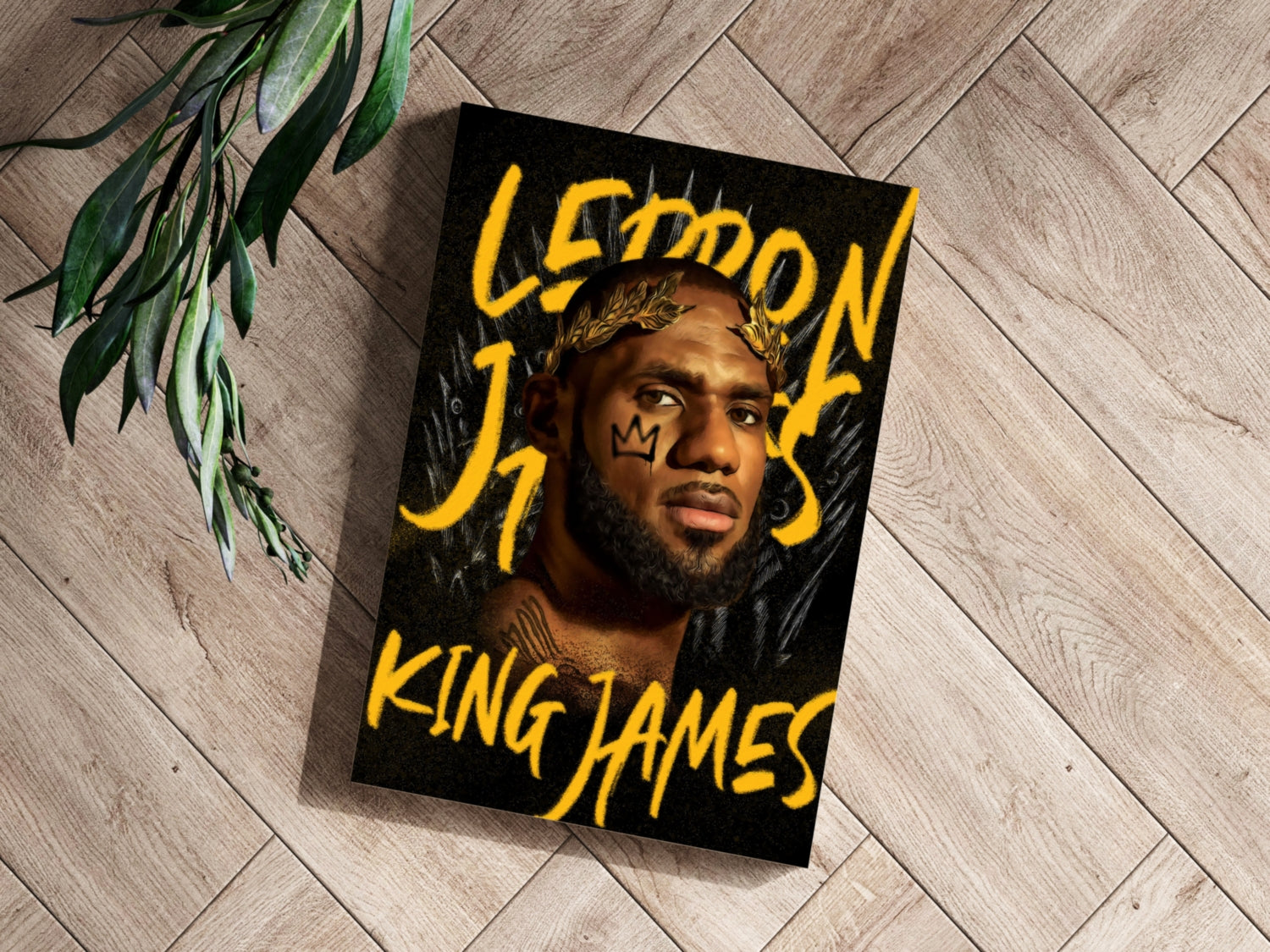 King Lebron Aluminum Print.