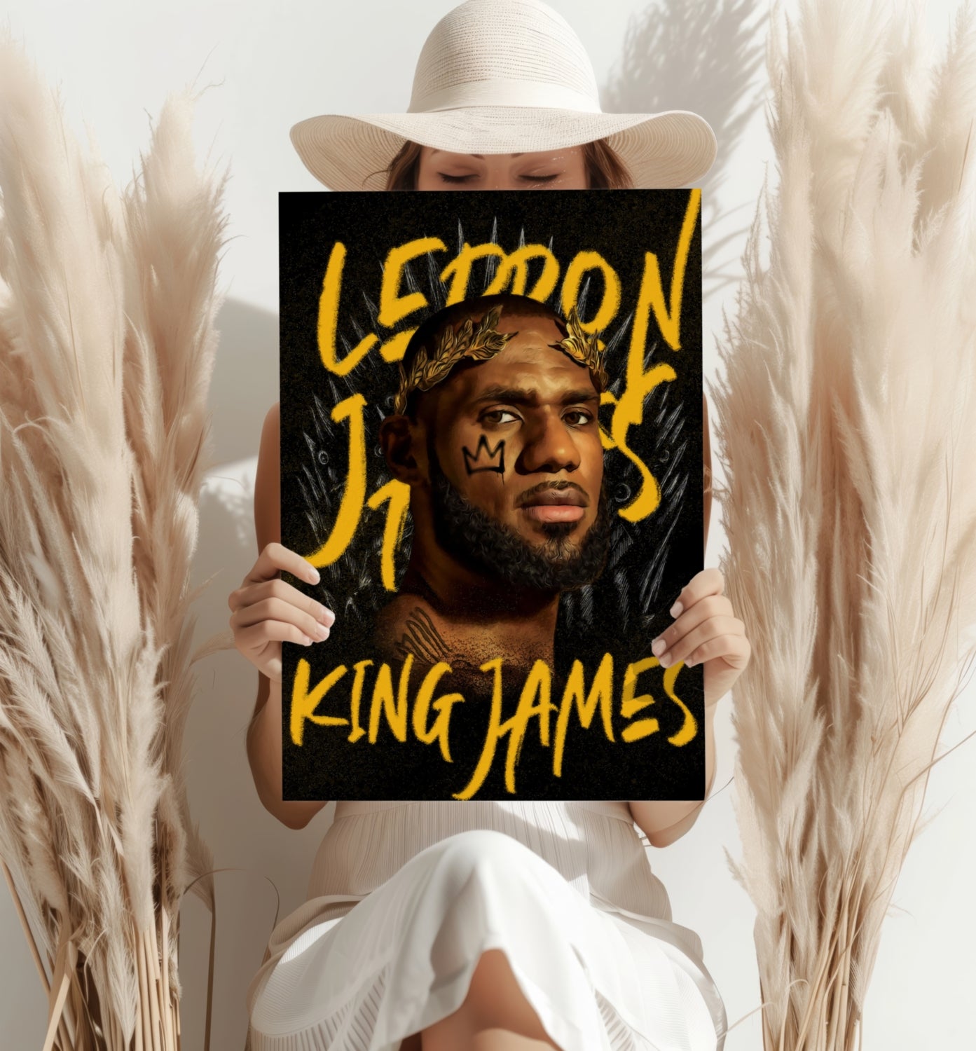 King Lebron Aluminum Print.