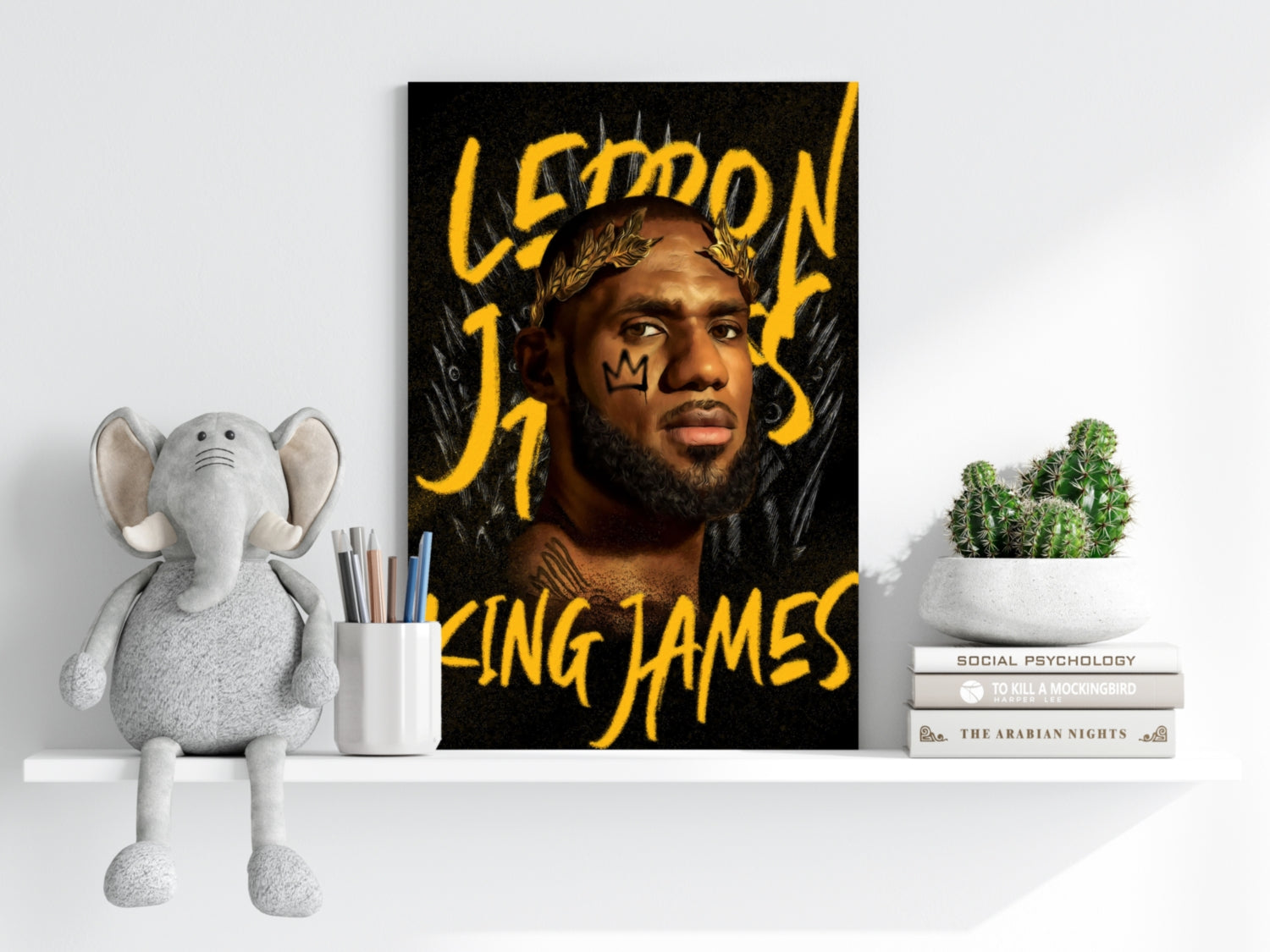King Lebron Aluminum Print.