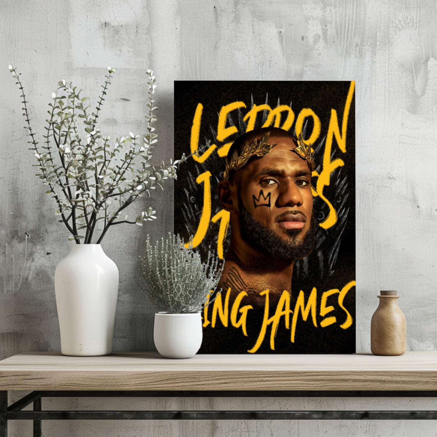 King Lebron Aluminum Print.