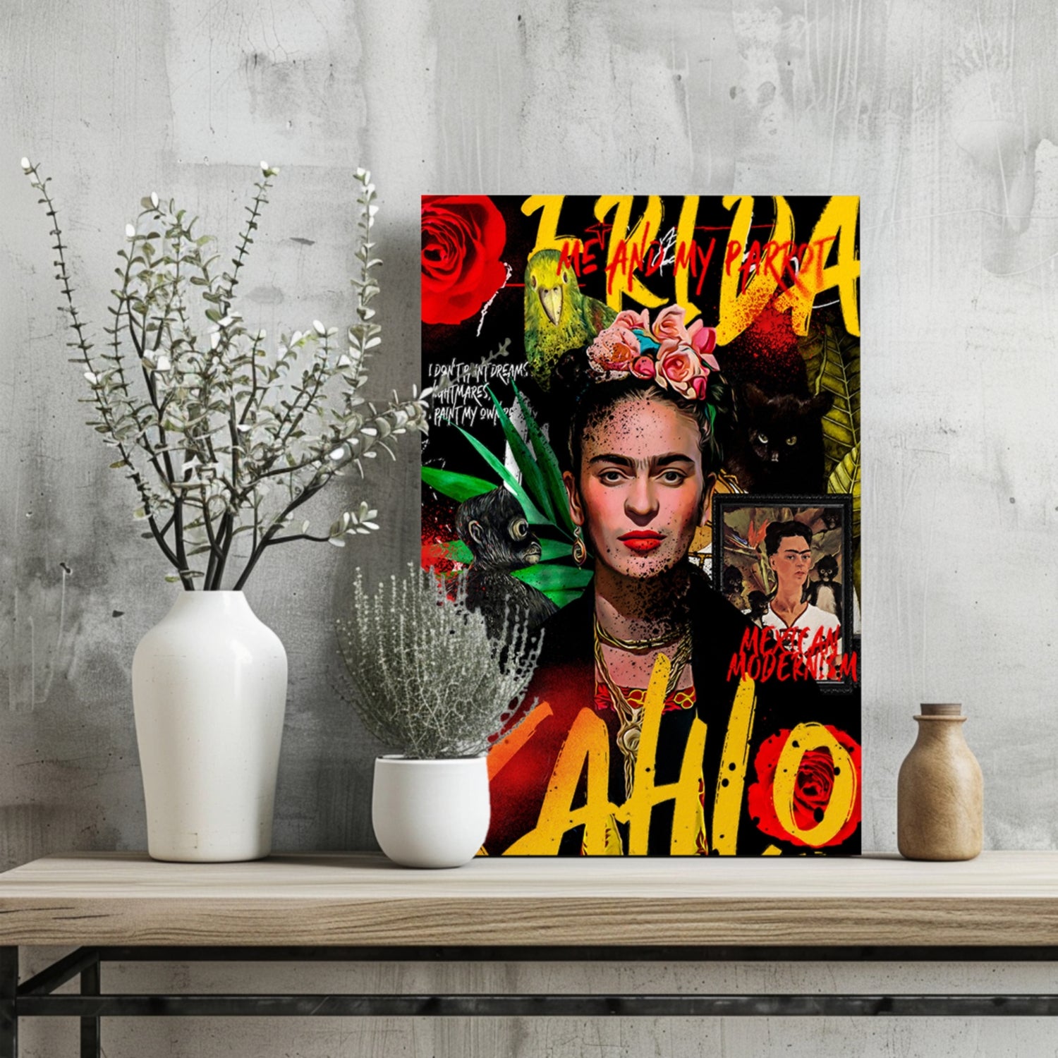 Frida Kahlo Aluminum Print.