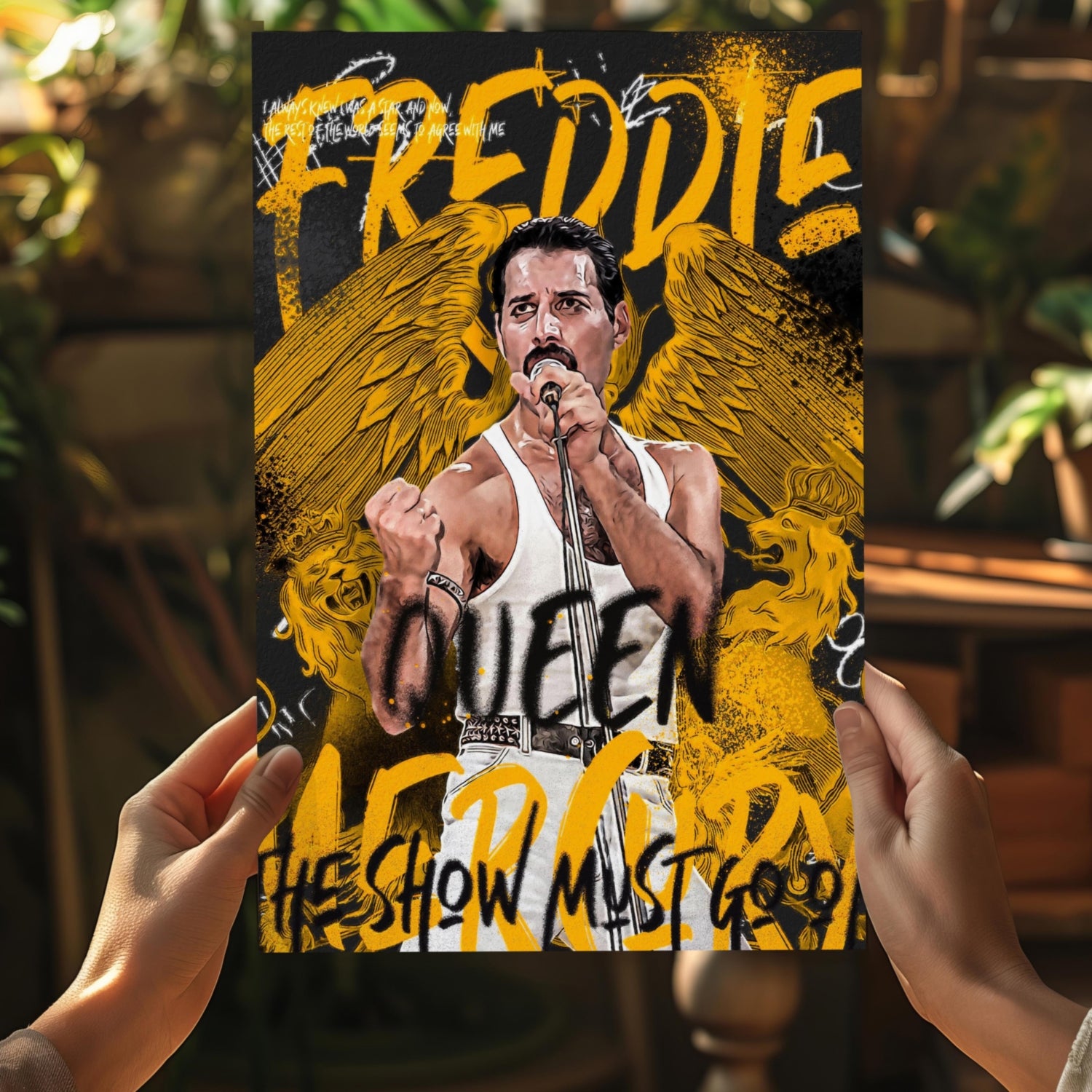 Freddie Mercury Aluminum Print.